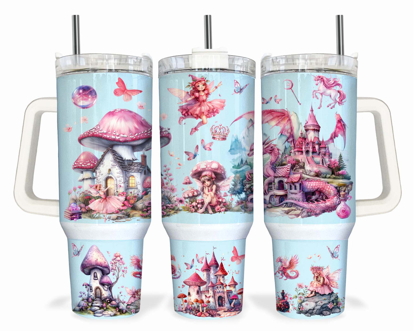 Fairytale Tumbler, 40oz Tumbler, Fairytale Princess, Skinny Tumbler, Cartoon Movie Tumbler, 40oz Handle Tumbler,Png Download