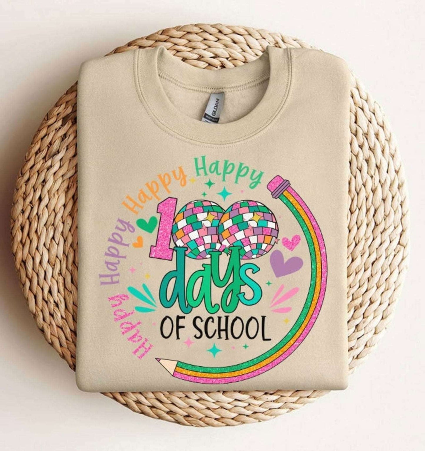 100 Days of School PNG, Shirt Print Design Download