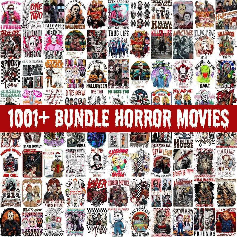 1001+ Bundle Halloween, Horror Movie Character, Scary Movie, Sublimation Design