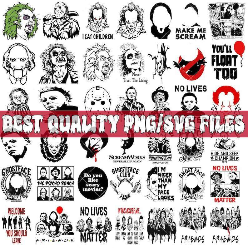 1001+ Bundle Halloween, Horror Movie Character, Scary Movie, Sublimation Design