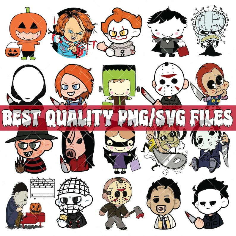 1001+ Bundle Halloween, Horror Movie Character, Scary Movie, Sublimation Design