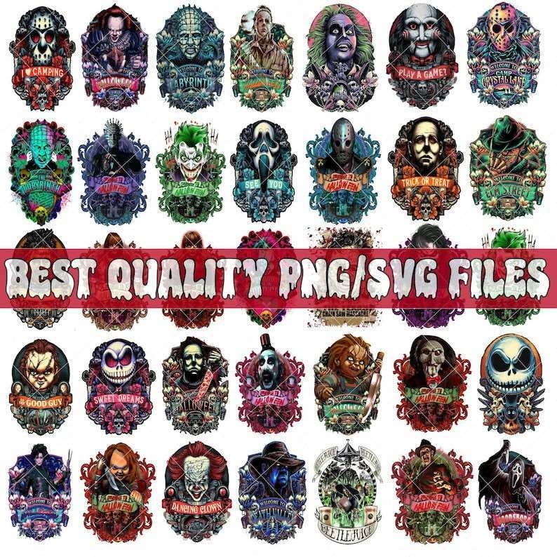 1001+ Bundle Halloween, Horror Movie Character, Scary Movie, Sublimation Design
