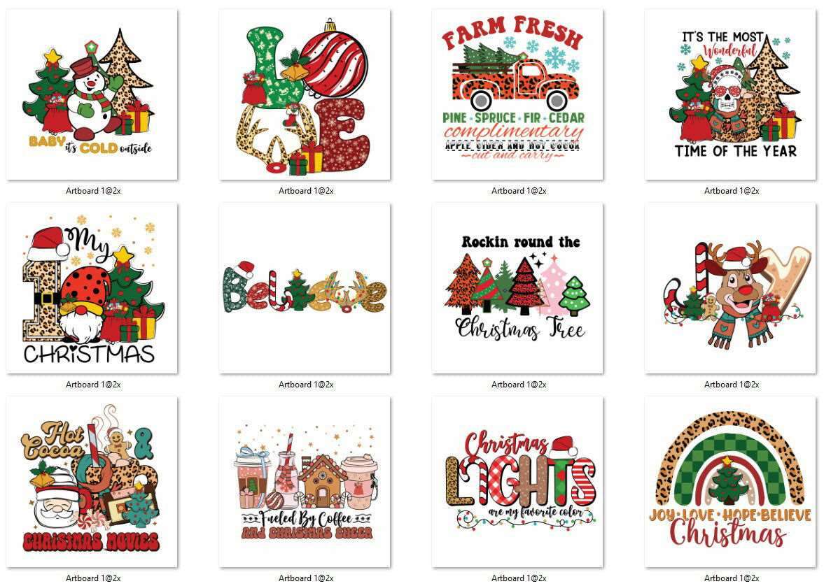 12 Christmas Bundle Designs