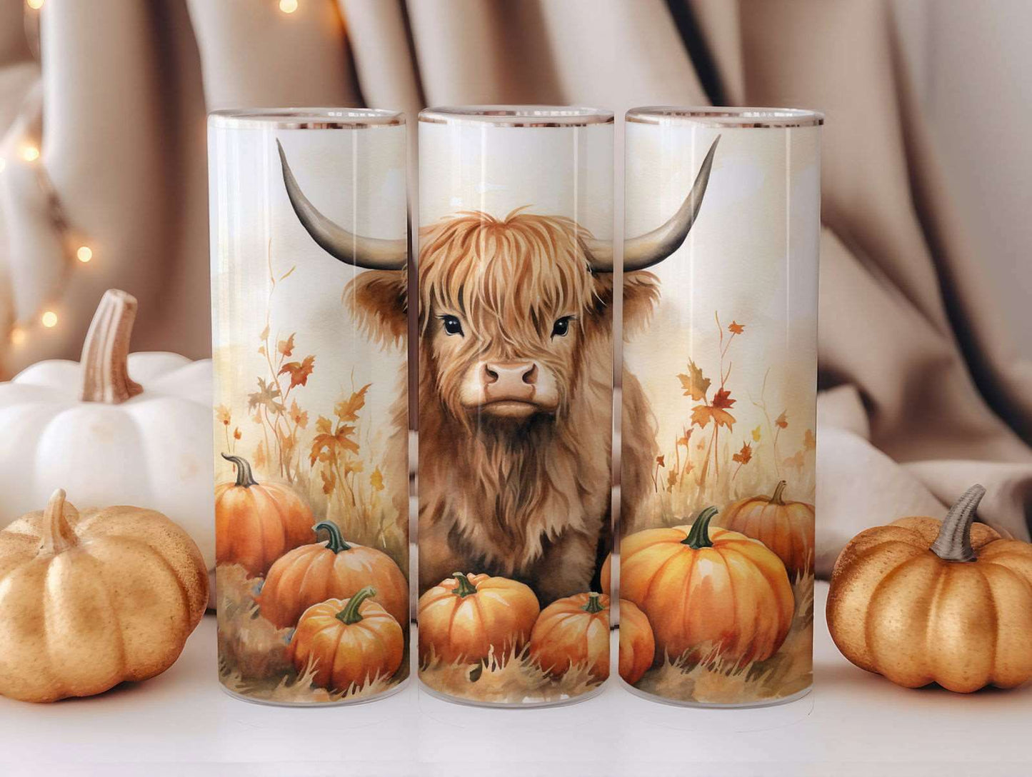 20oz Fall Tumbler Mockup Bundle Halloween Tumbler Mockup