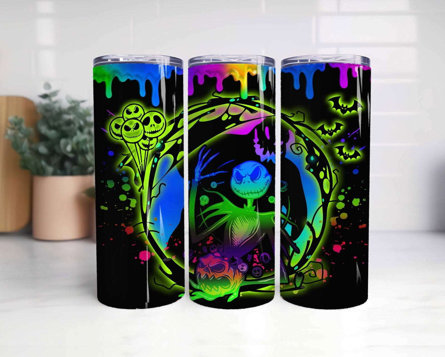 20oz Skinny Tumbler, Halloween Wrap, ToT Png