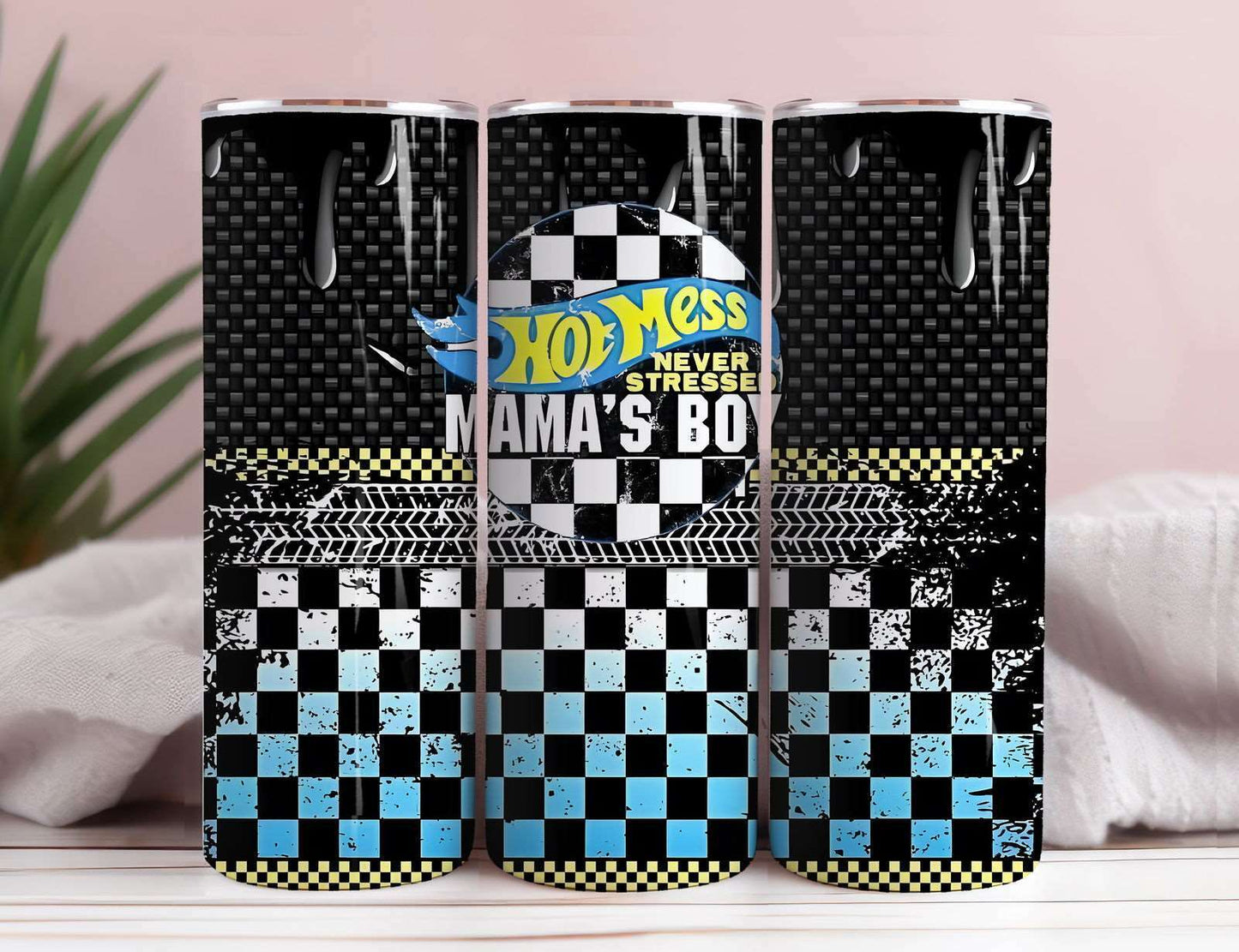 20oz Skinny Tumbler, Mama Tumbler Png, Racing Sublimation Design