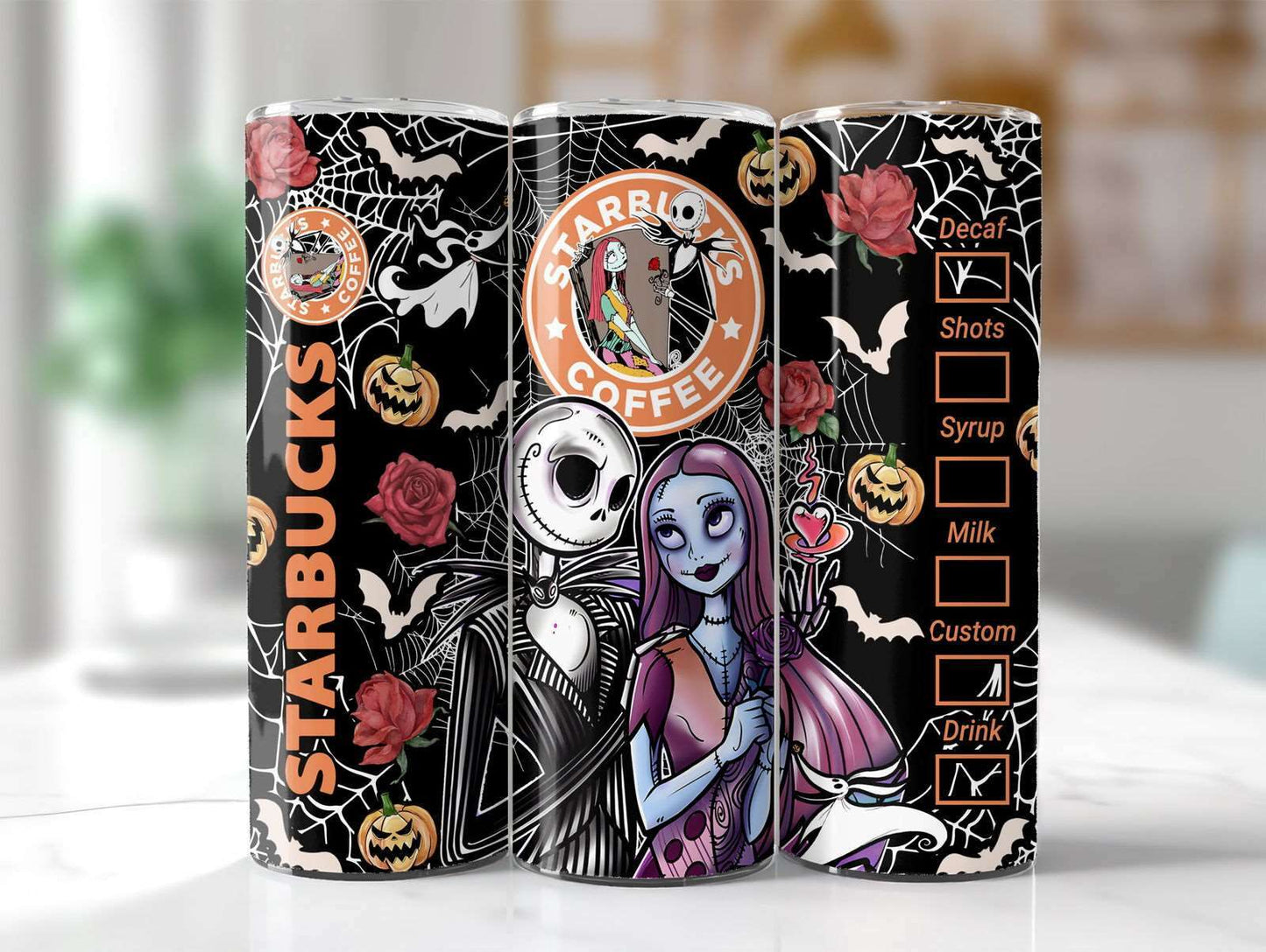 20oz Skinny Tumbler Wrap Png, Halloween Tumbler Wrap Png