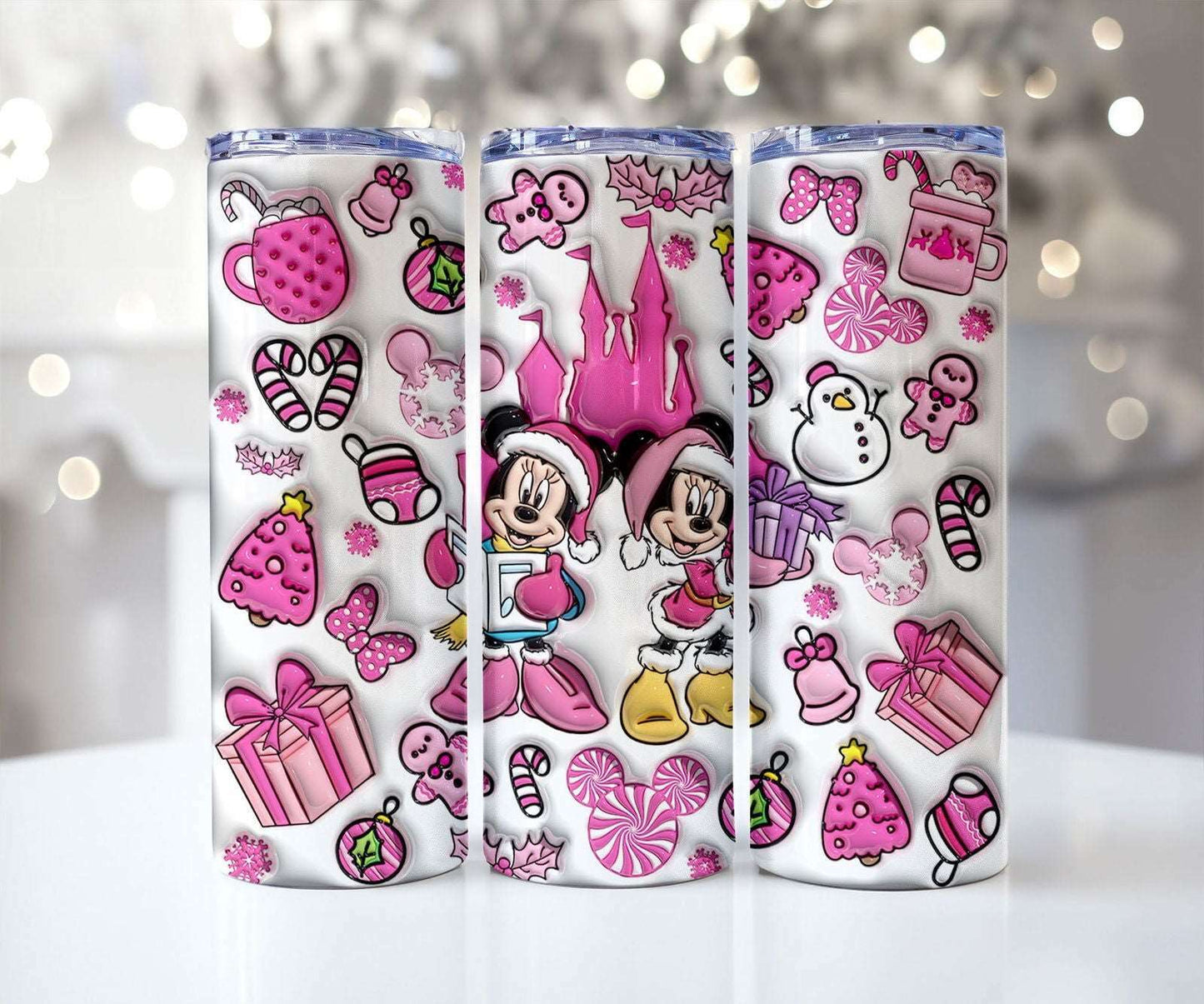 25 Designs 3D Christmas Tumbler PNG Sublimation Designs