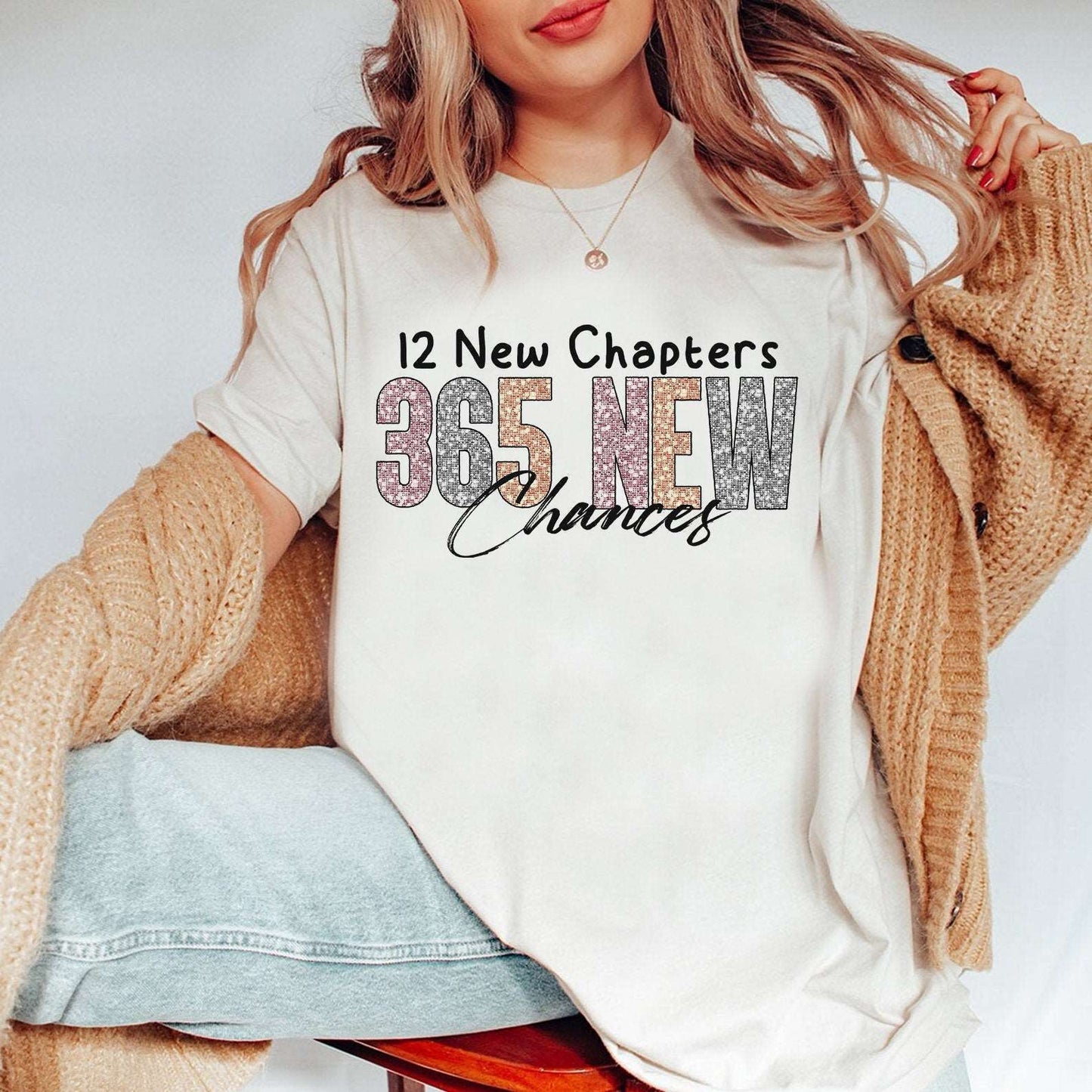 365 Chances: New Year PNG, Simple Design, Sublimation Download