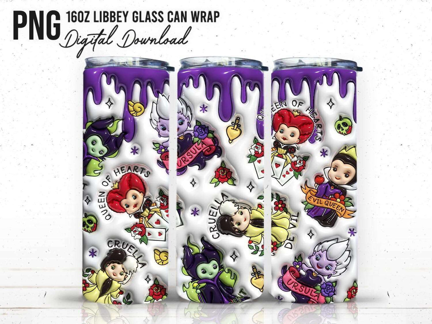 3D Cartoon 20oz Tumbler Design , Inflated Tumbler Wrap PNG, 3D Tumbler Design