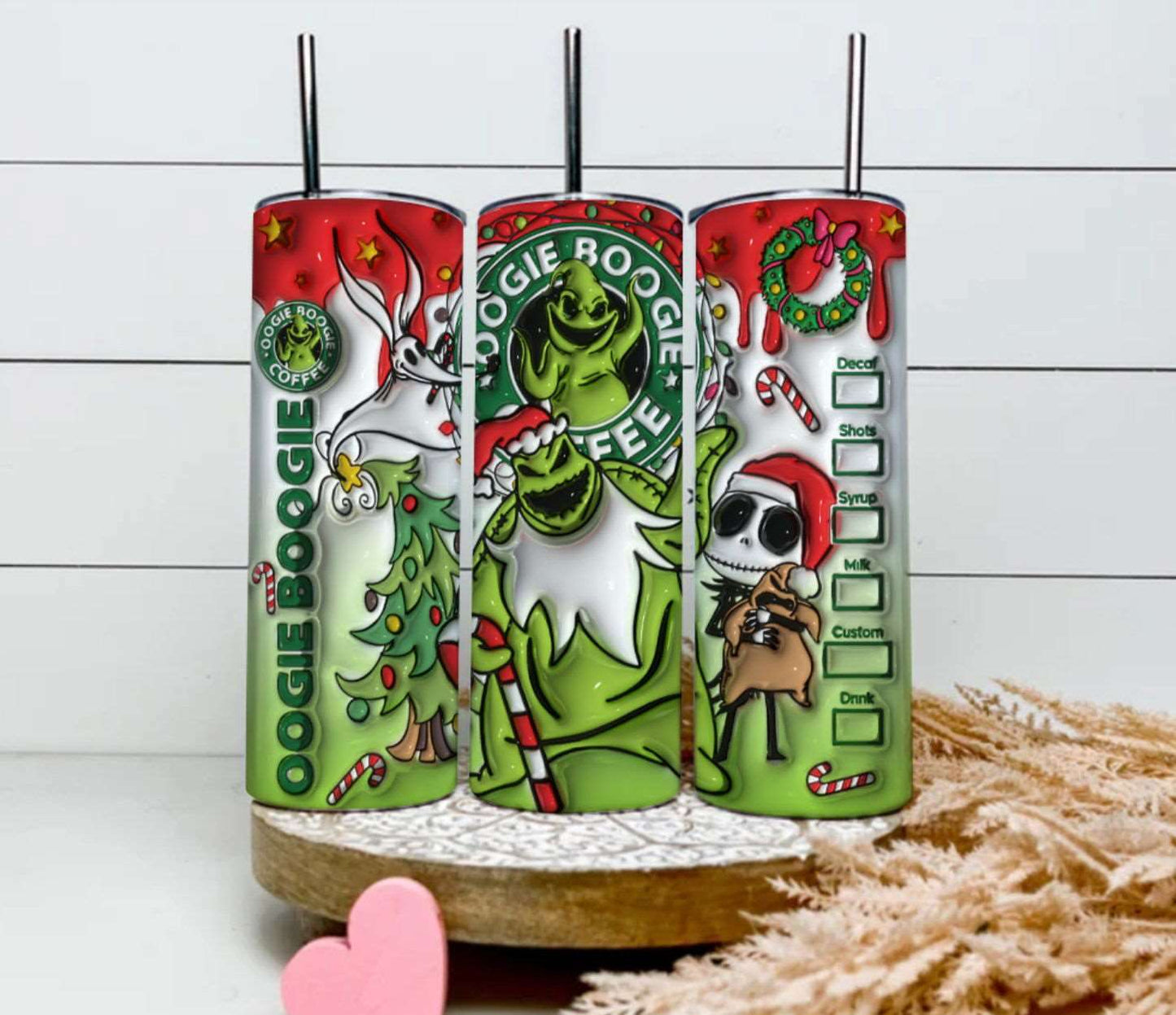 3D Inflated Christmas Tumbler Design Png 1