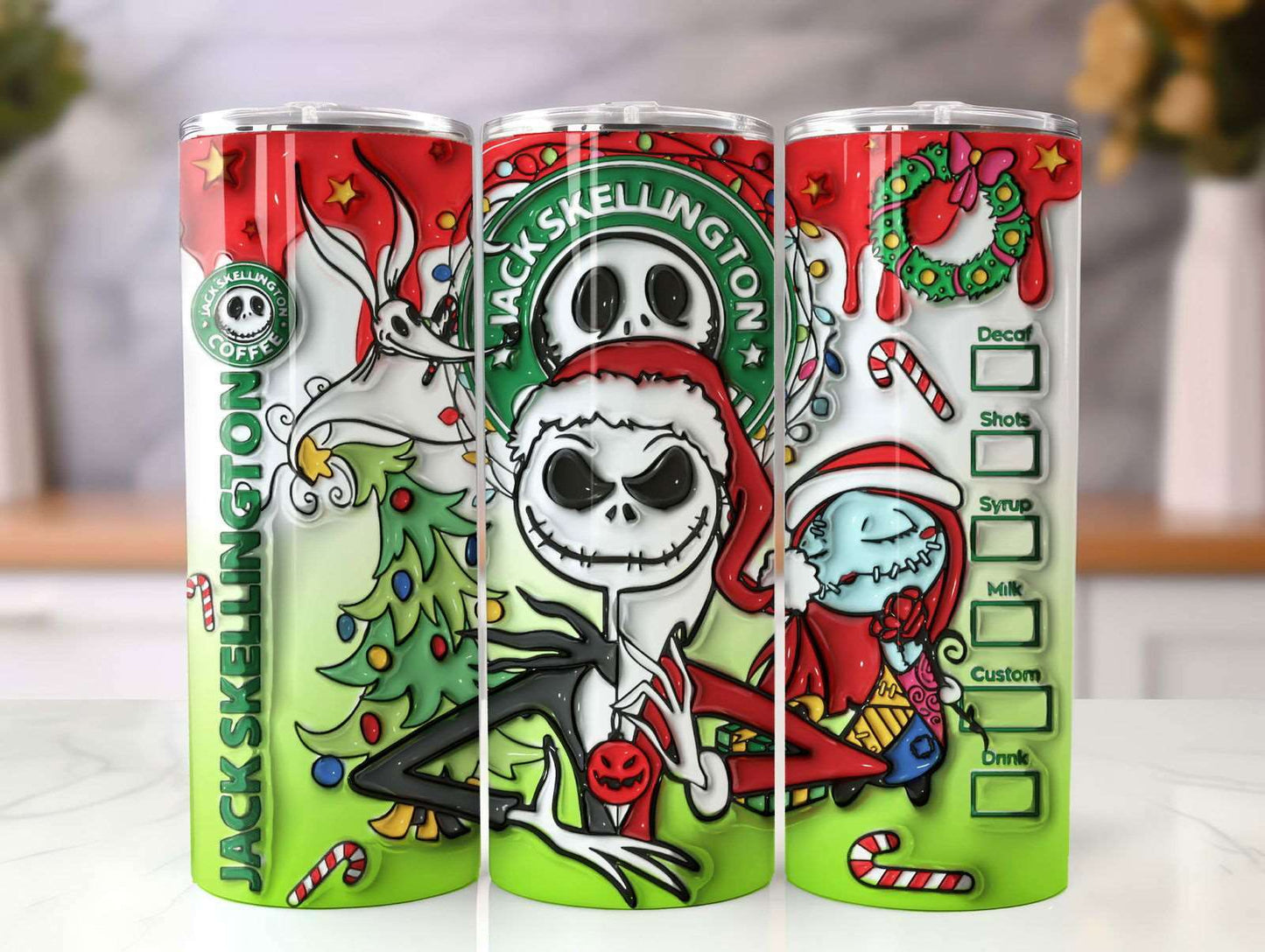 3D Inflated Christmas Tumbler Design Png 2