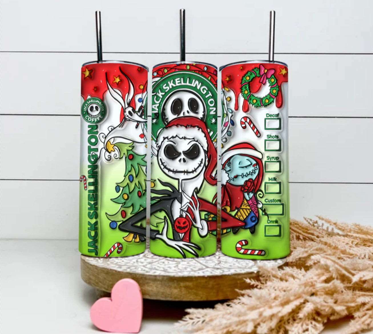 3D Inflated Christmas Tumbler Design Png 2