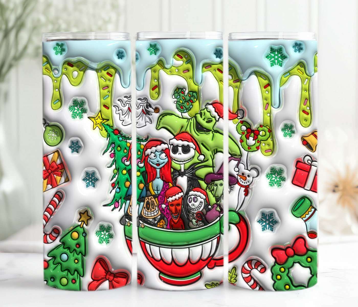 3D Inflated Christmas Tumbler Design Png 5