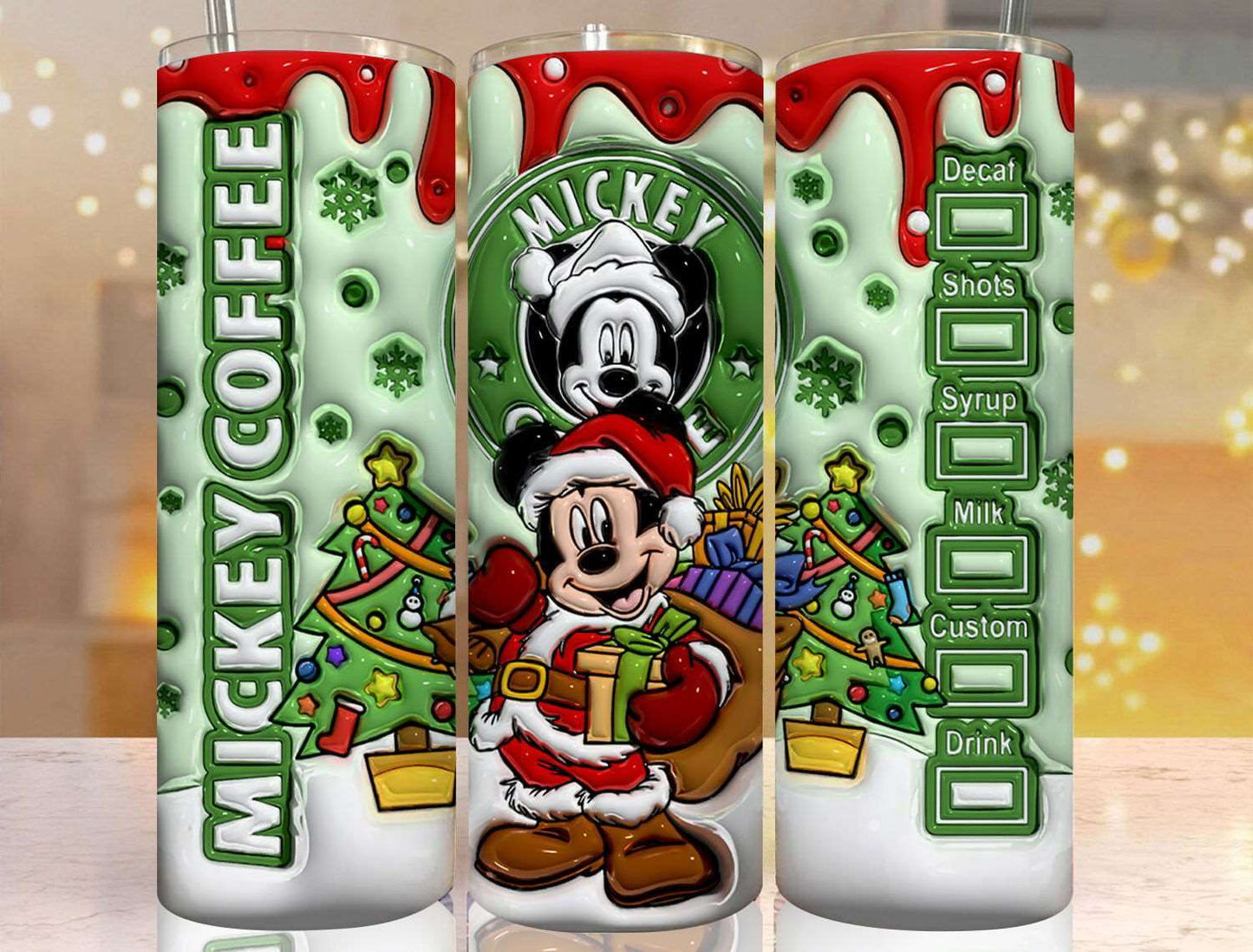 3D Inflated Christmas Tumbler Design Png 6