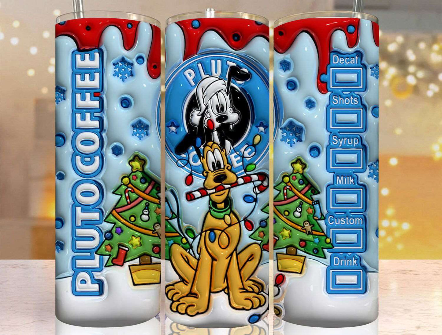 3D Inflated Christmas Tumbler Design Png 6