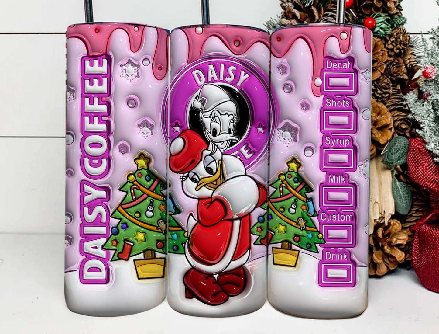 3D Inflated Christmas Tumbler Design Png 6