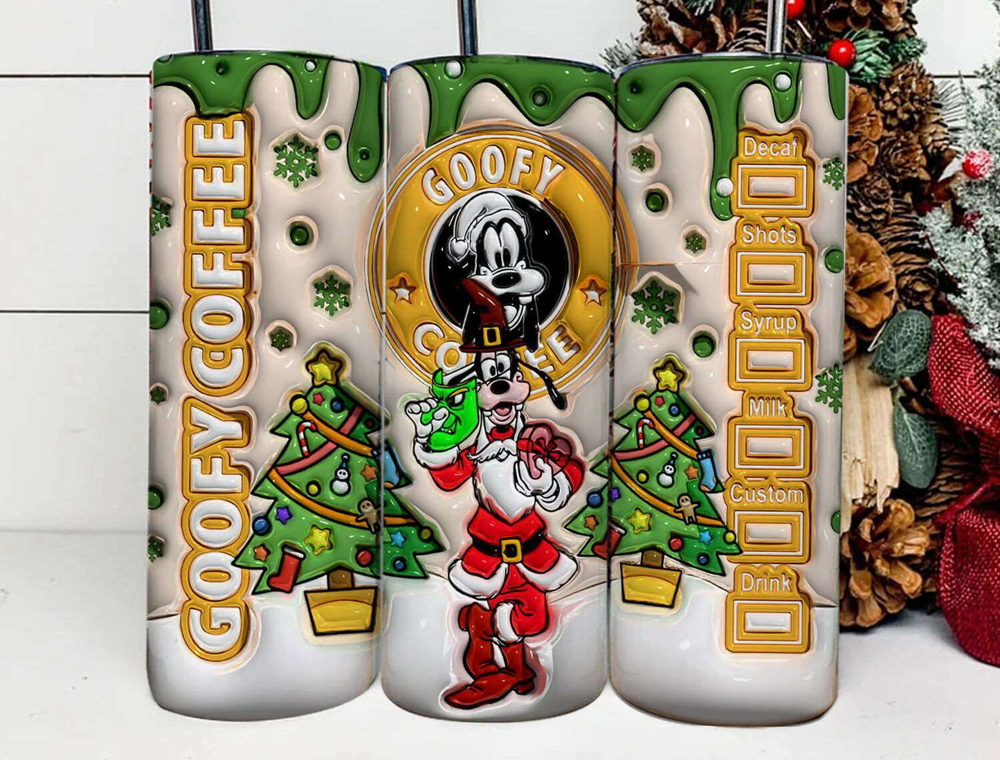 3D Inflated Christmas Tumbler Design Png 6