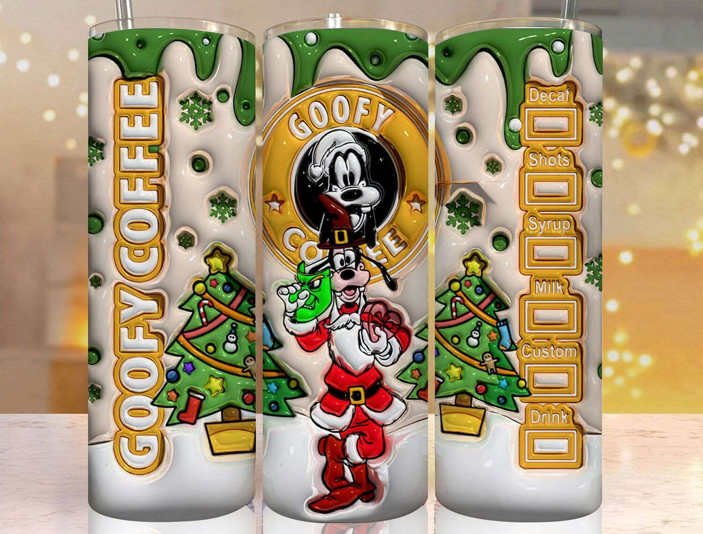 3D Inflated Christmas Tumbler Design Png 6
