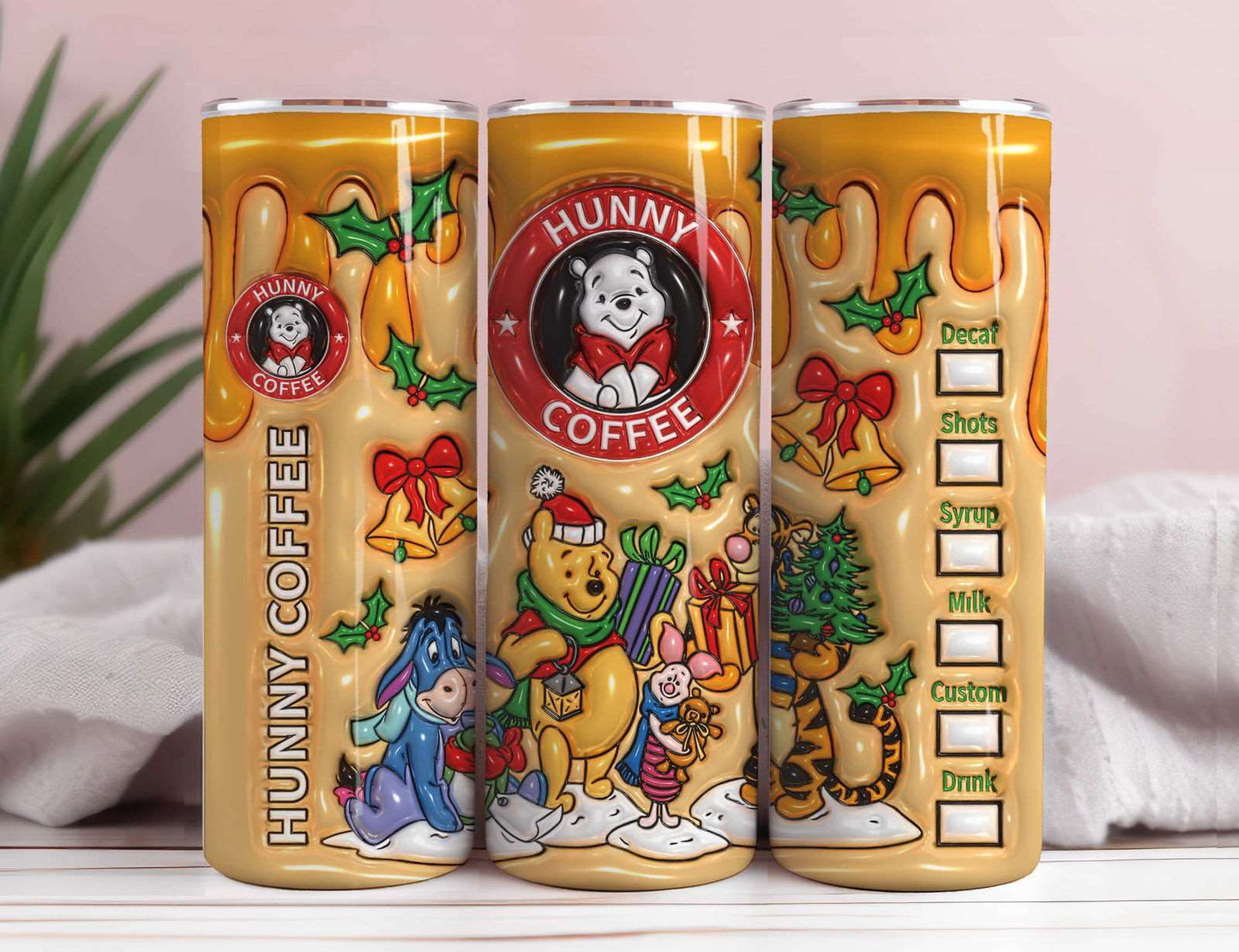 3D Inflated Christmas Tumbler Design Png 7