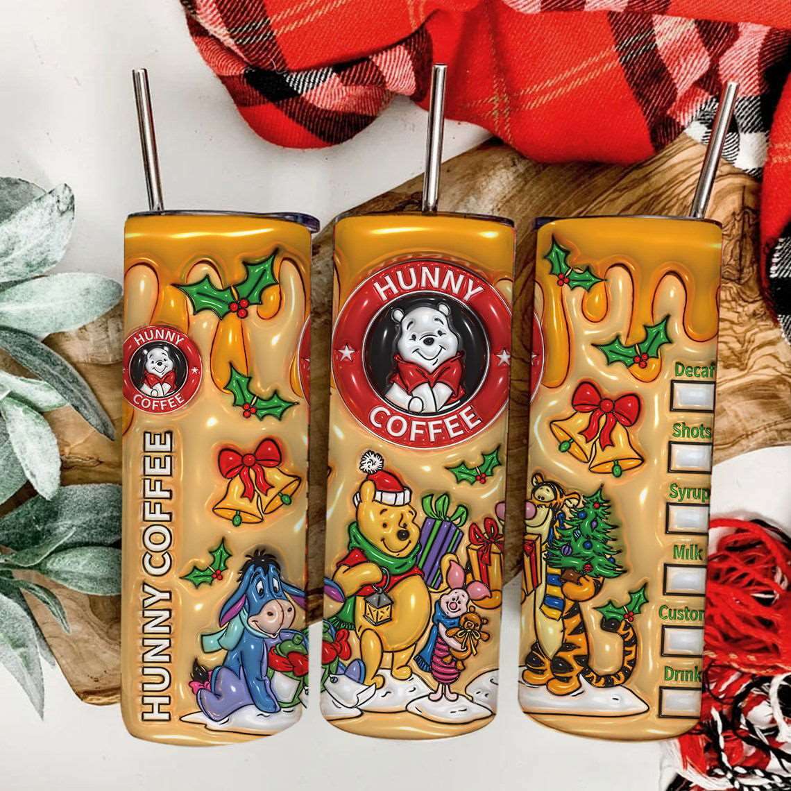 3D Inflated Christmas Tumbler Design Png 7