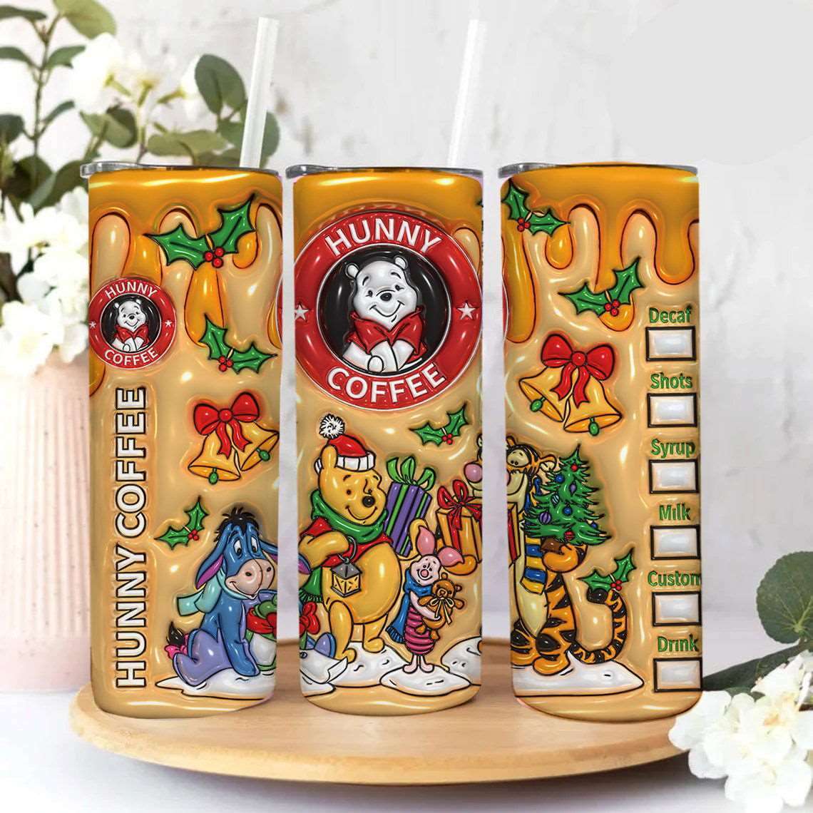 3D Inflated Christmas Tumbler Design Png 7