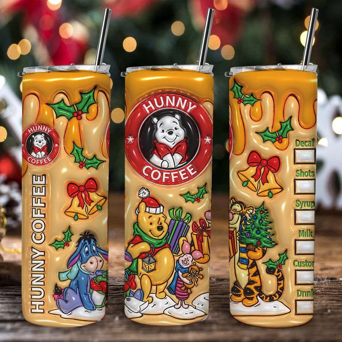 3D Inflated Christmas Tumbler Design Png 7