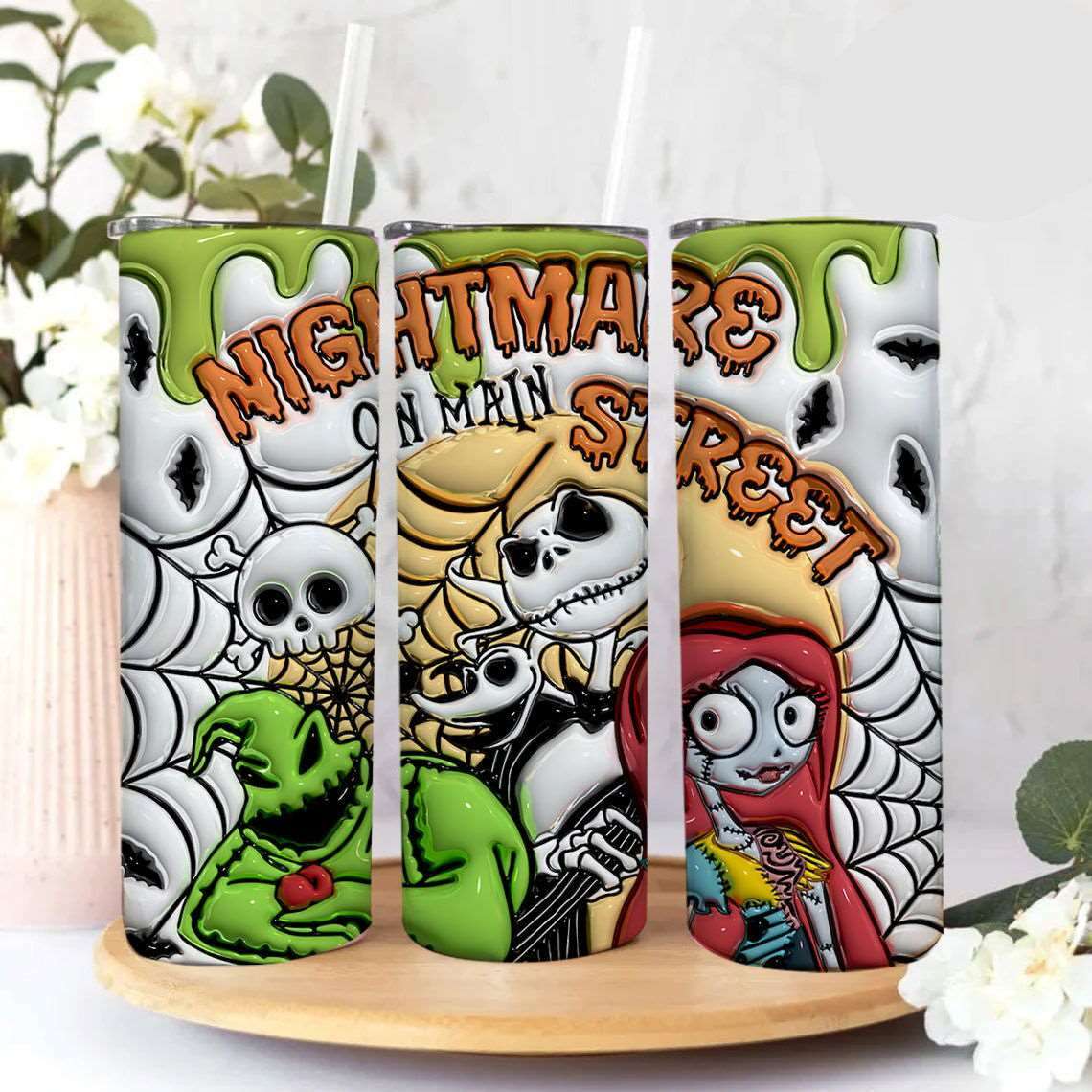 3D Inflated Christmas Tumbler Wrap Png 3D Tumbler Design 18