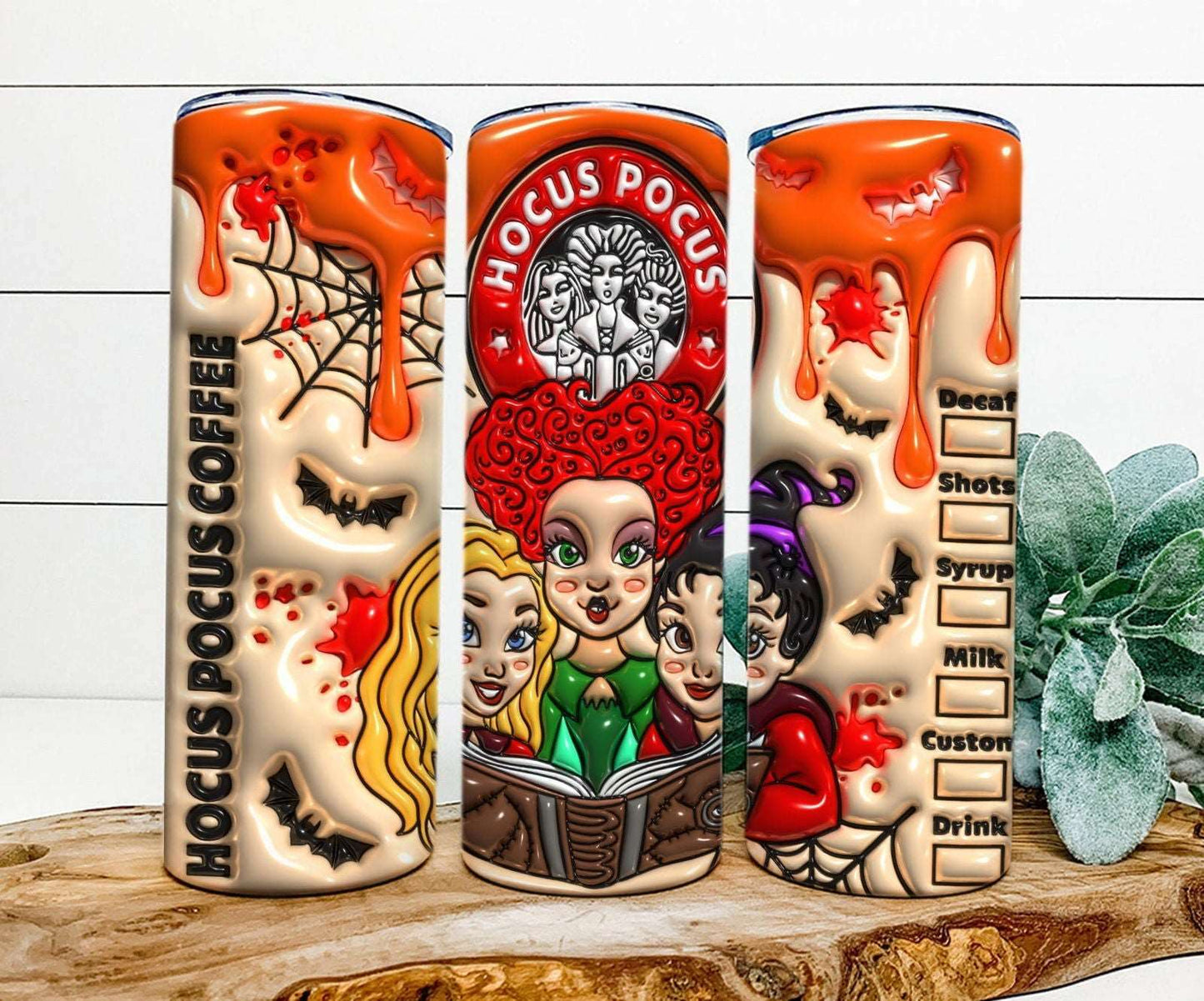 3D Inflated Halloween Tumbler Wrap Png 3D Tumbler Design