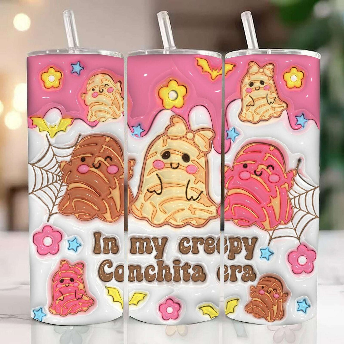 3D Inflated In My Creepy Conchita Era Tumbler Wrap, Halloween tumbler 20oz wrap