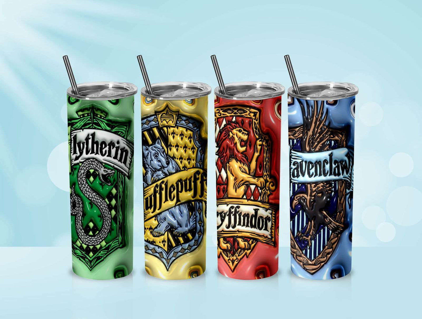 3D Inflated Magic HP Tumbler Wrap PNG, HP Tumbler Sublimation, Magic Wrap, Png Download