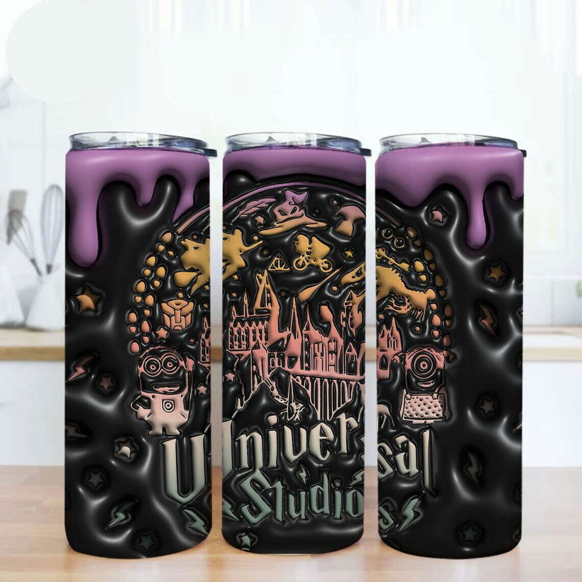3D Inflated Studios Tumbler Wrap, 20oz Skinny Tumbler