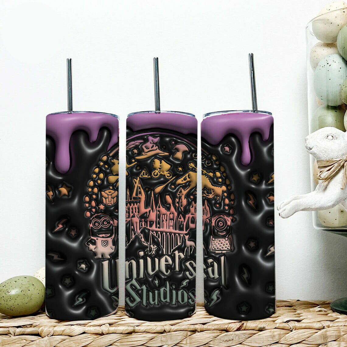 3D Inflated Studios Tumbler Wrap, 20oz Skinny Tumbler