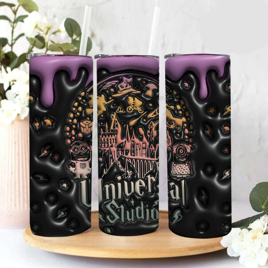 3D Inflated Studios Tumbler Wrap, 20oz Skinny Tumbler