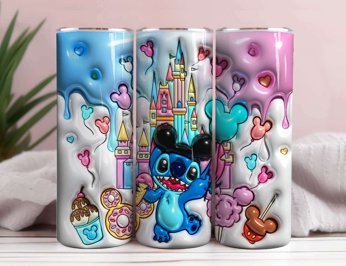 3D Inflated Tumbler, Castle Tumbler Wrap, 3D Inflated Tumbler, Snack Tumbler