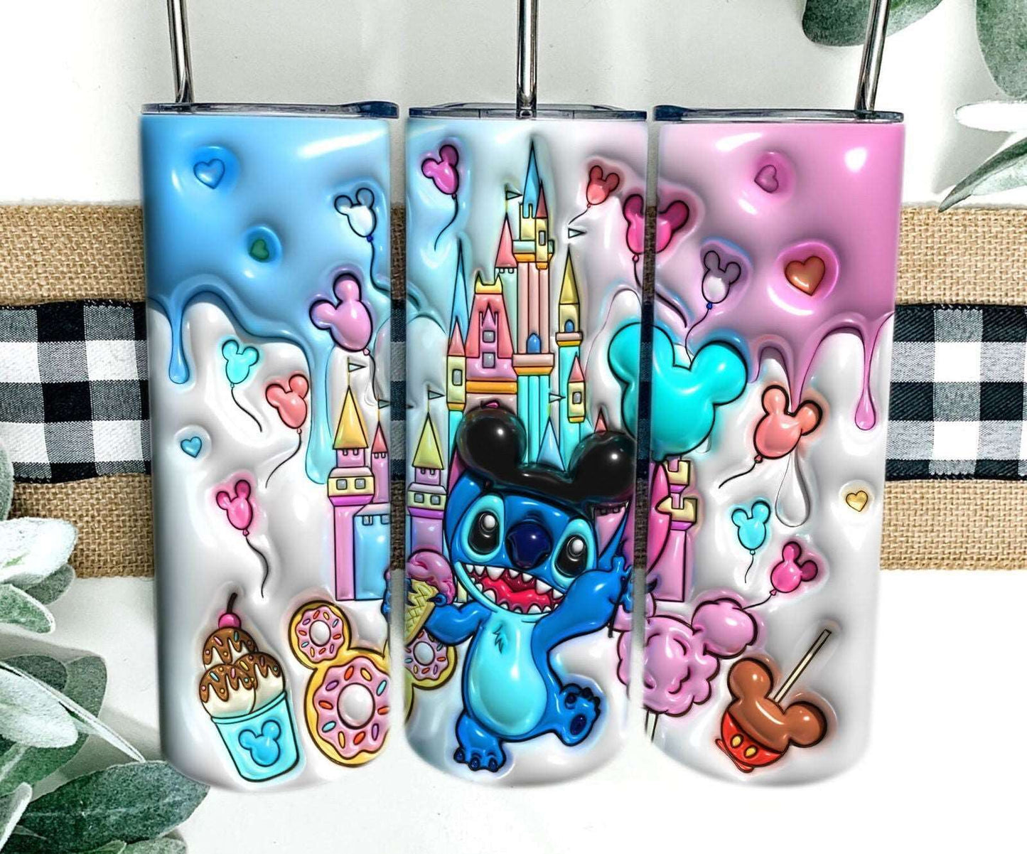 3D Inflated Tumbler, Castle Tumbler Wrap, 3D Inflated Tumbler, Snack Tumbler