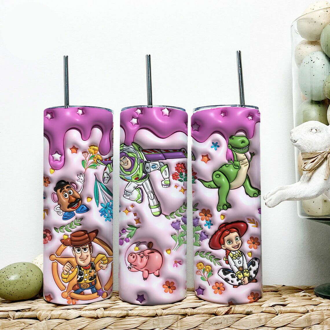 3D Inflated Tumbler, Movie Tumbler, Inflated Tumbler, 3D Tumbler Wrap 20oz Skinny 2