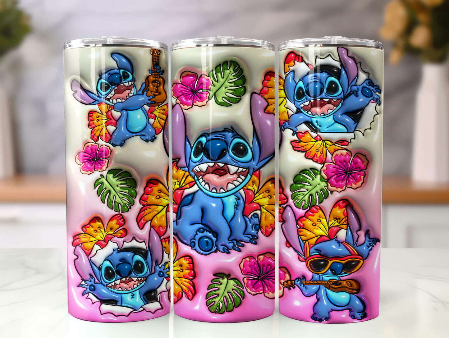 3D Inflated Tumbler, Movie Tumbler, Inflated Tumbler, 3D Tumbler Wrap 20oz Skinny 3