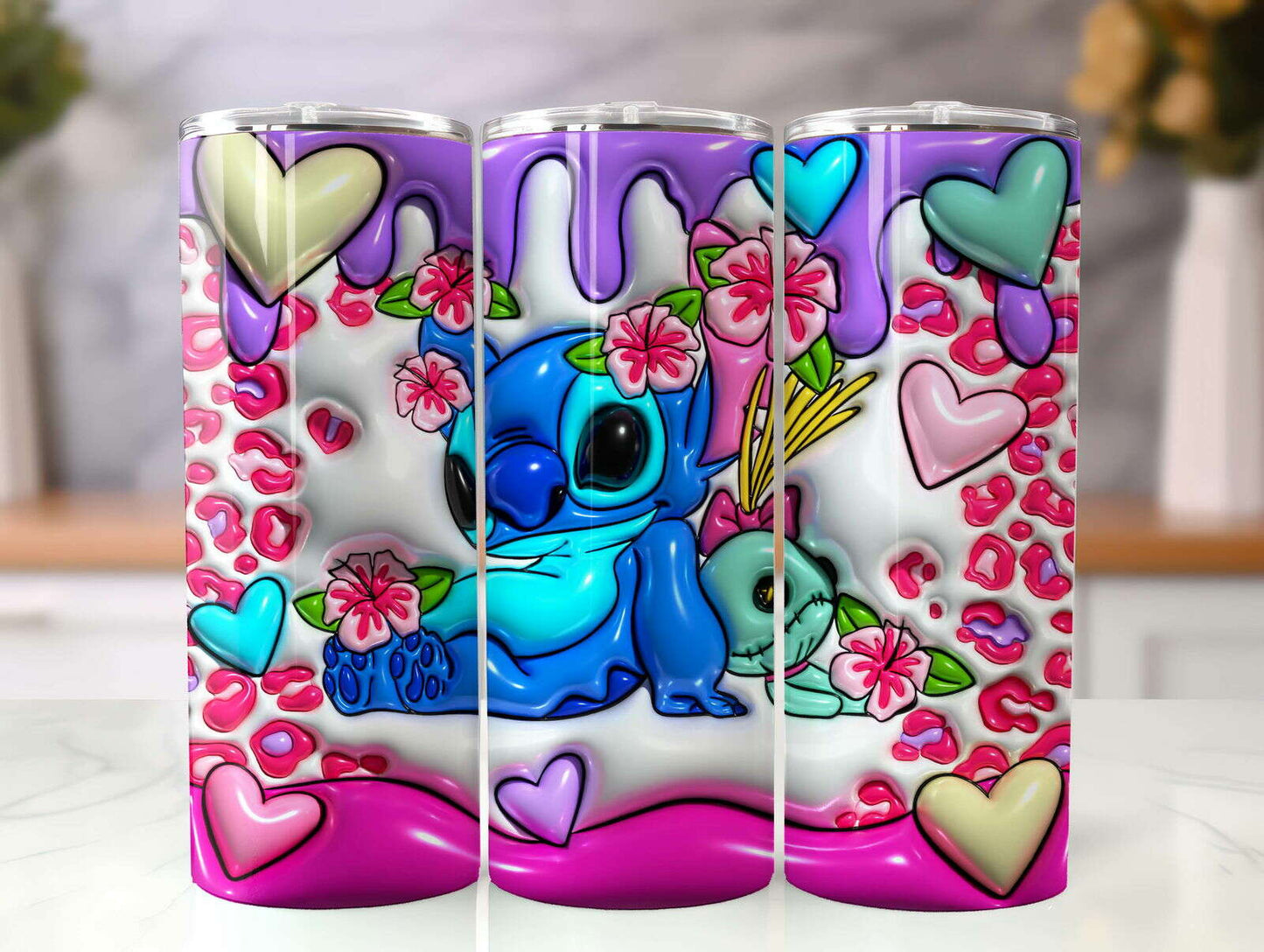 3D Inflated Tumbler, Movie Tumbler, Inflated Tumbler, 3D Tumbler Wrap 20oz Skinny 4
