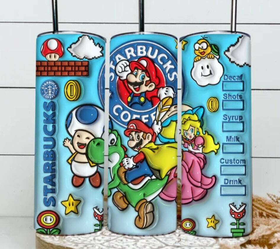 3D Inflated Tumbler PNG, 3D Inflated Kids Game Tumbler