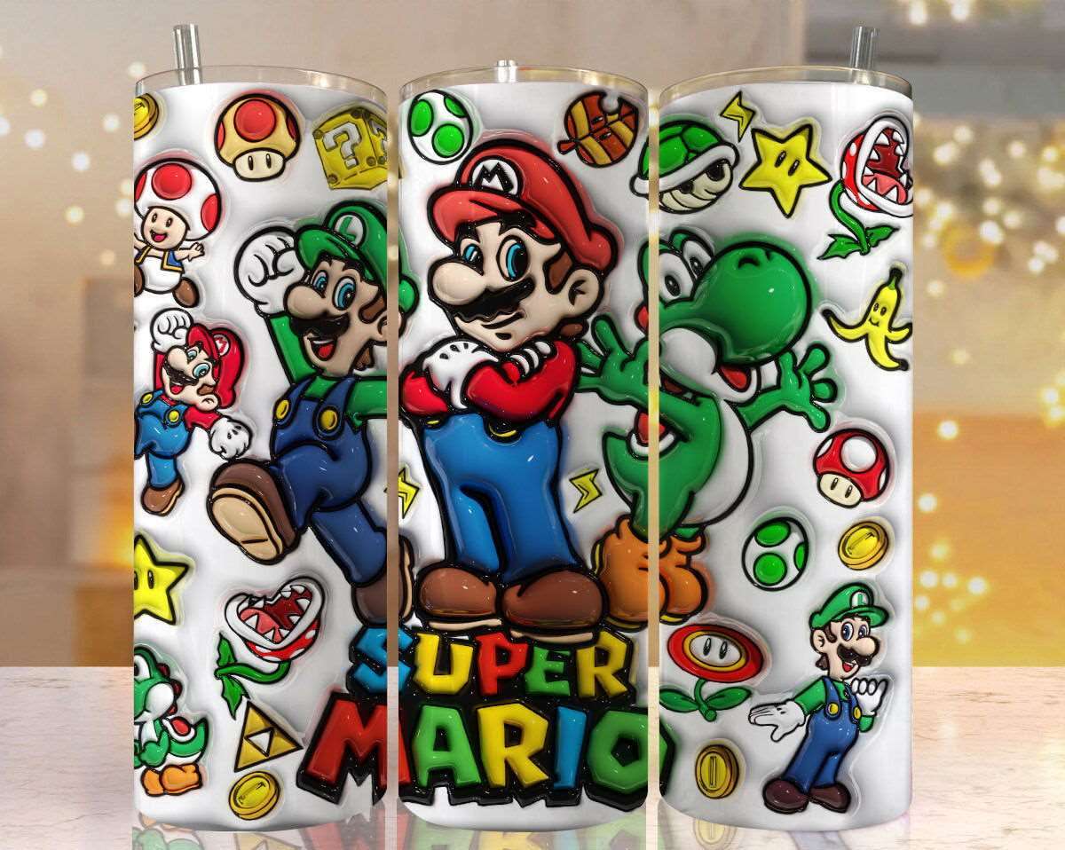 3D Inflated Tumbler PNG, 3D Kids Game Tumbler