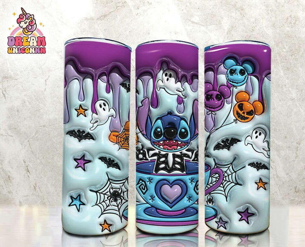 3D Inflated Tumbler, Tumbler Wrap, Halloween Inflated Tumbler