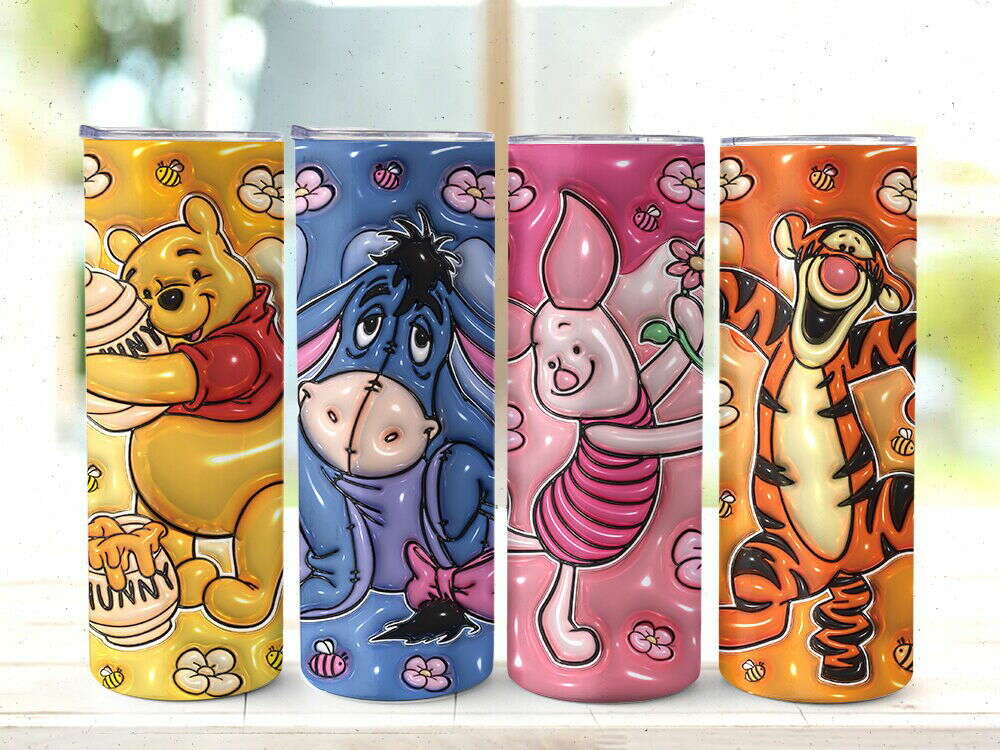 3D Inflated Tumbler Wrap, 3D Winnie Inflated Tumbler Wrap 1