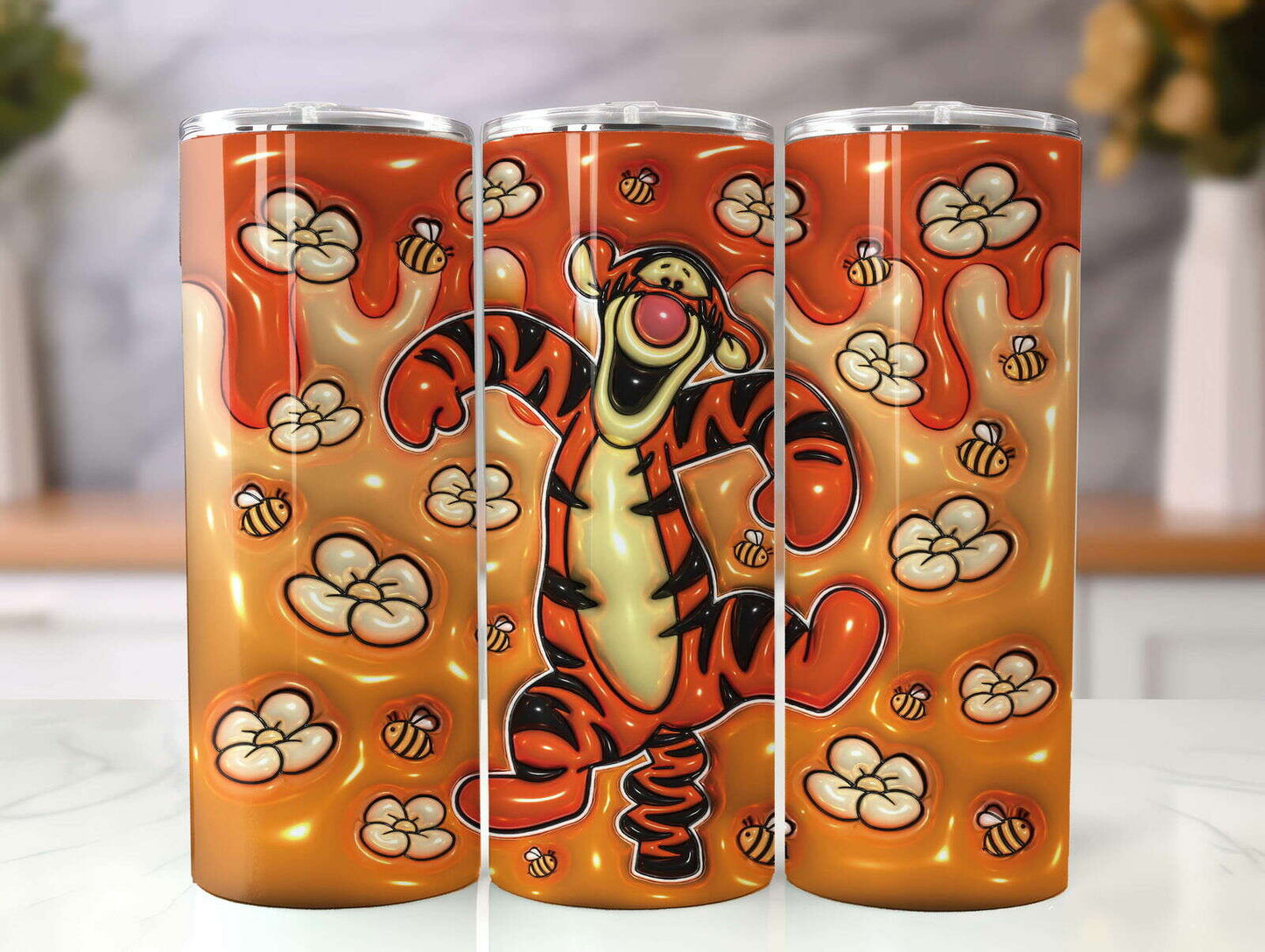 3D Inflated Tumbler Wrap, 3D Winnie Inflated Tumbler Wrap 1