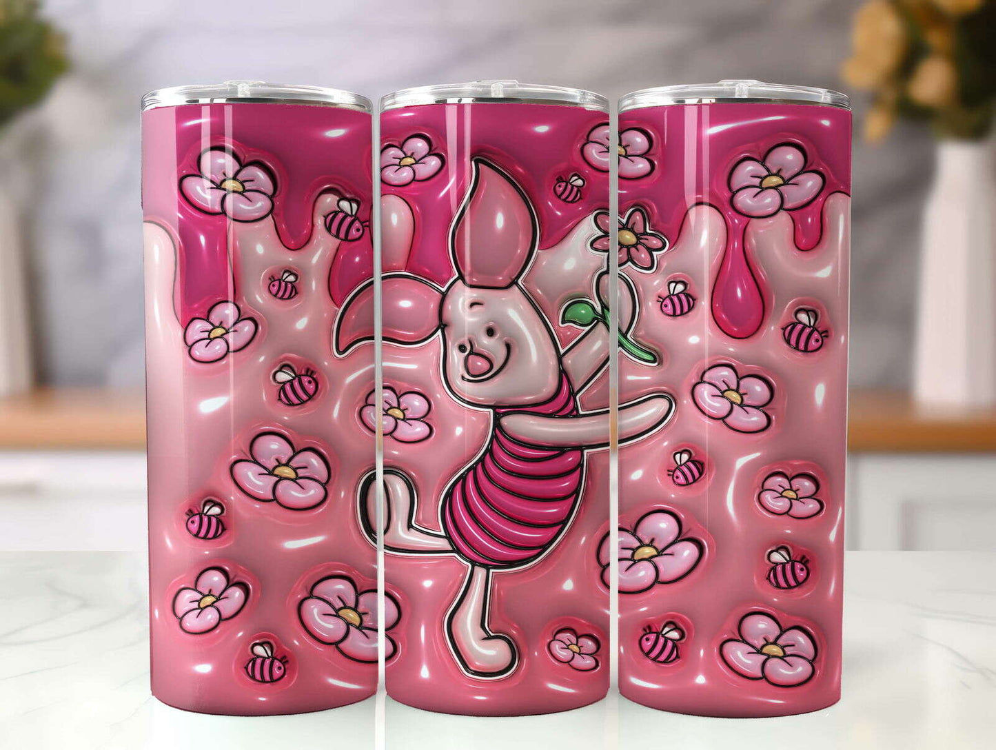 3D Inflated Tumbler Wrap, 3D Winnie Inflated Tumbler Wrap 1