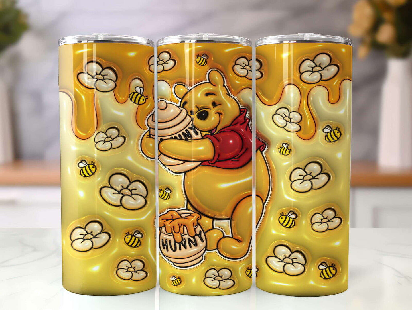 3D Inflated Tumbler Wrap, 3D Winnie Inflated Tumbler Wrap 1