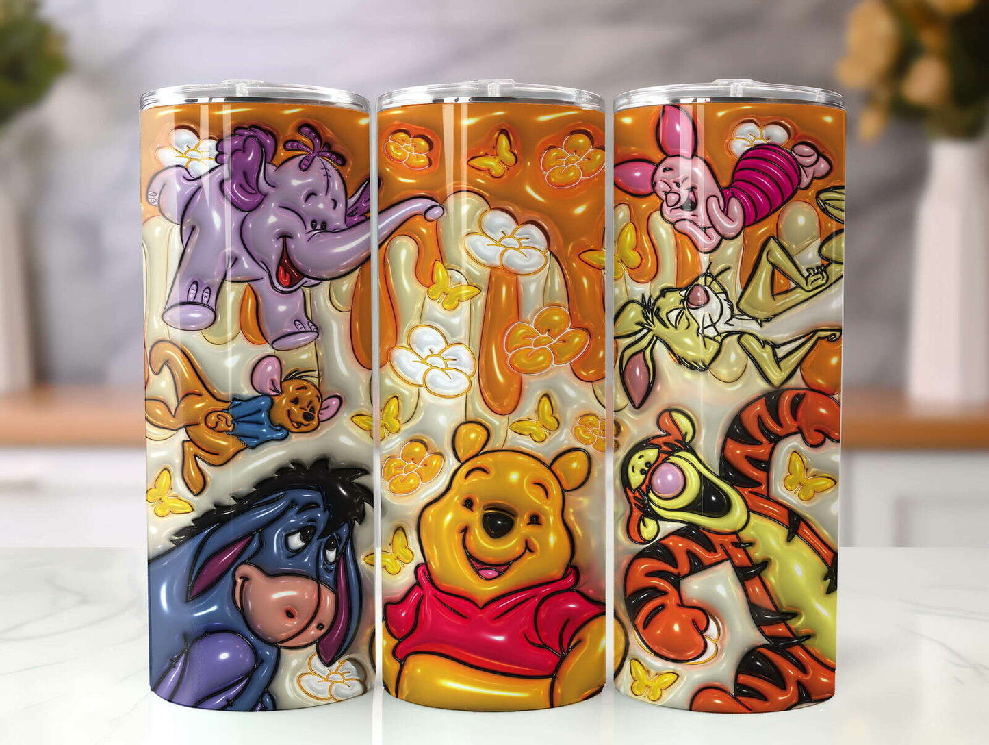 3D Inflated Tumbler Wrap, 3D Winnie Inflated Tumbler Wrap 2