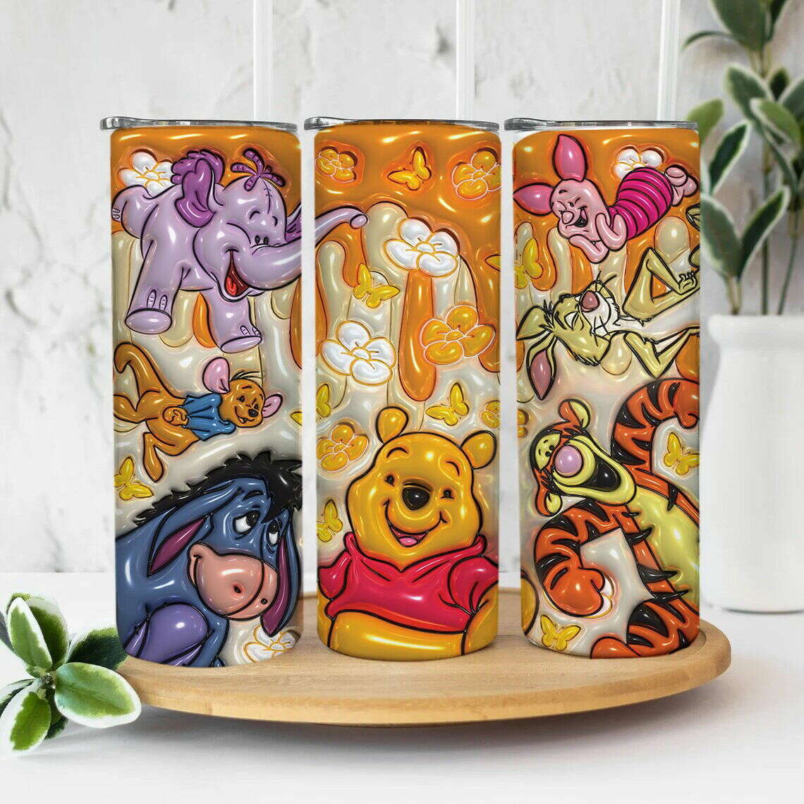 3D Inflated Tumbler Wrap, 3D Winnie Inflated Tumbler Wrap 2