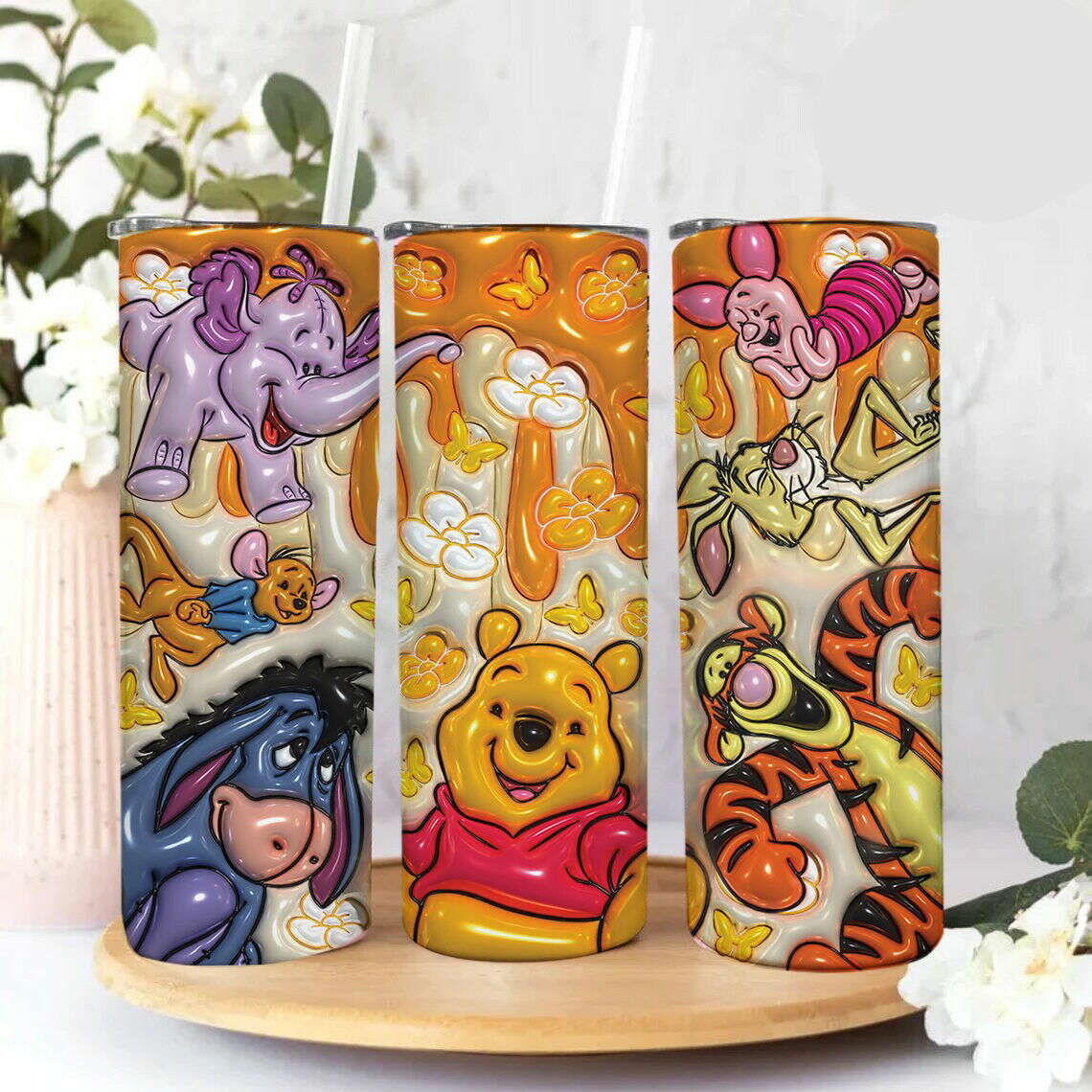 3D Inflated Tumbler Wrap, 3D Winnie Inflated Tumbler Wrap 2