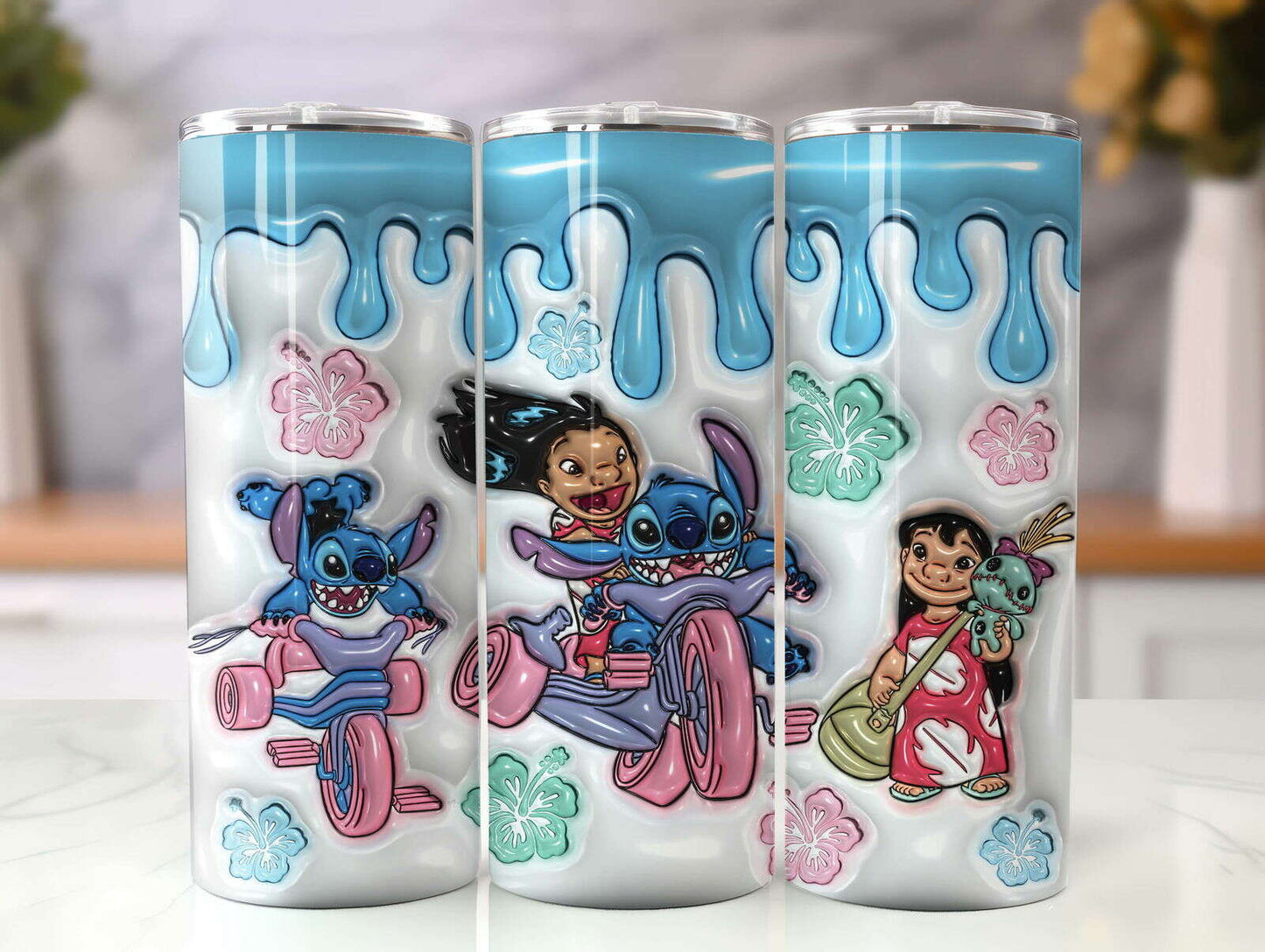 3D Inflated Tumbler Wrap, Design Tumbler, 3D Puffy Tumbler Wrap 6